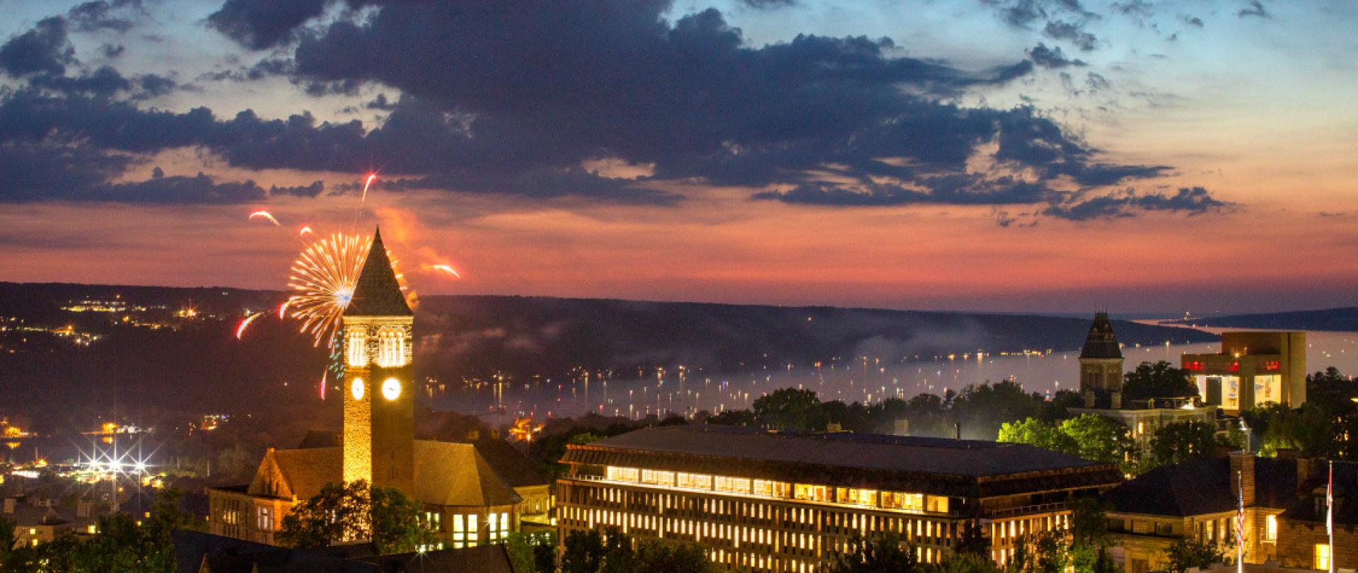 July 4 fireworks over campus